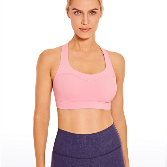 Workout Sport Bra Hook-and-Eye Closure PINK XL NWT - Picture 1 of 3